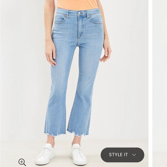 NWT Loft High Waist Flare Crop Jeans - Picture 9 of 13